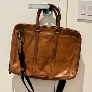 Coach Metropolitan Slim Briefcase Brown Leather